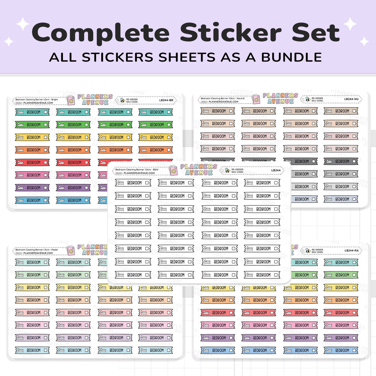 Clean Bedroom Banner Flag Stickers