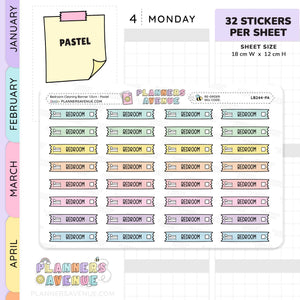 Clean Bedroom Banner Flag Stickers