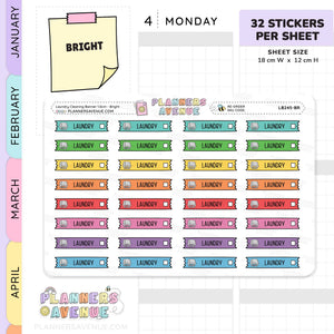 Clean Laundry Banner Flag Stickers