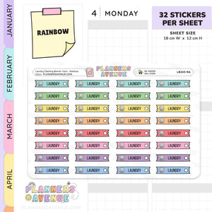 Clean Laundry Banner Flag Stickers