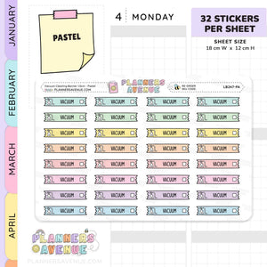 Clean Vacuum Banner Flag Stickers