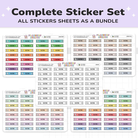 Clean Dusting Banner Flag Stickers