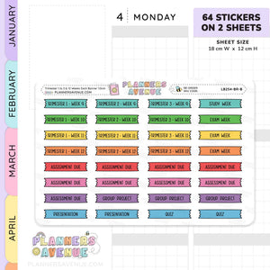 Trimester 1 to 3 with 12 Weeks Banner Flag Stickers