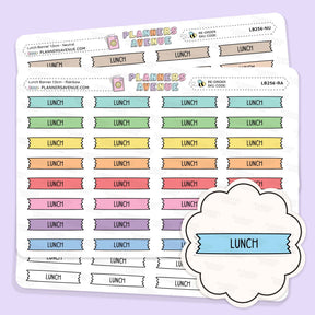 Lunch Banner Flag Stickers