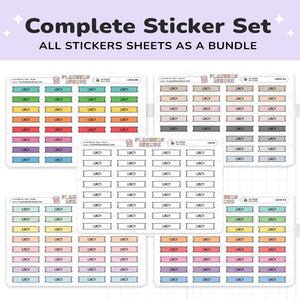 Lunch Banner Flag Stickers