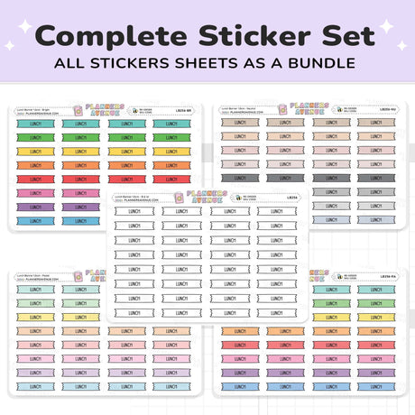 Lunch Banner Flag Stickers