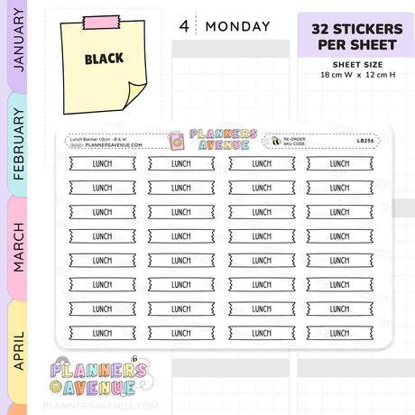 Lunch Banner Flag Stickers