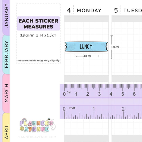 Lunch Banner Flag Stickers