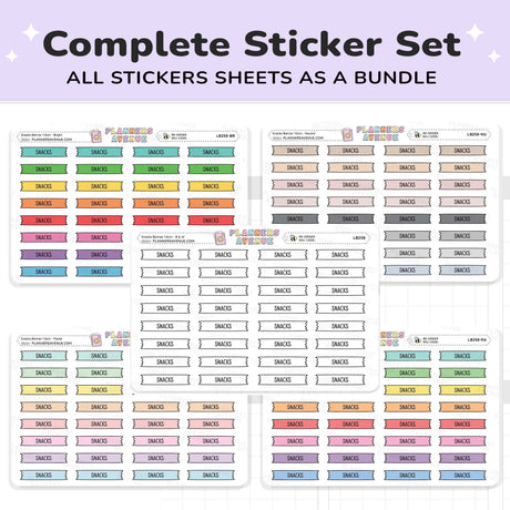 Snacks Banner Flag Stickers