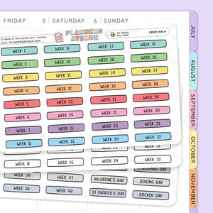 Week Of The Year Planner Stickers