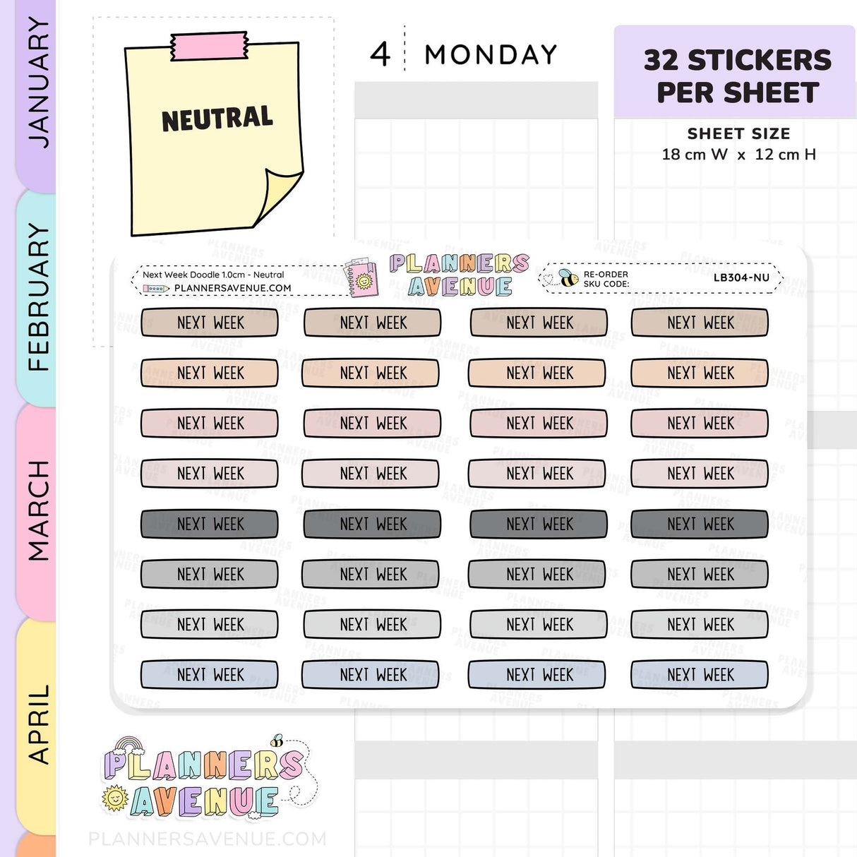 Next Week Planner Stickers