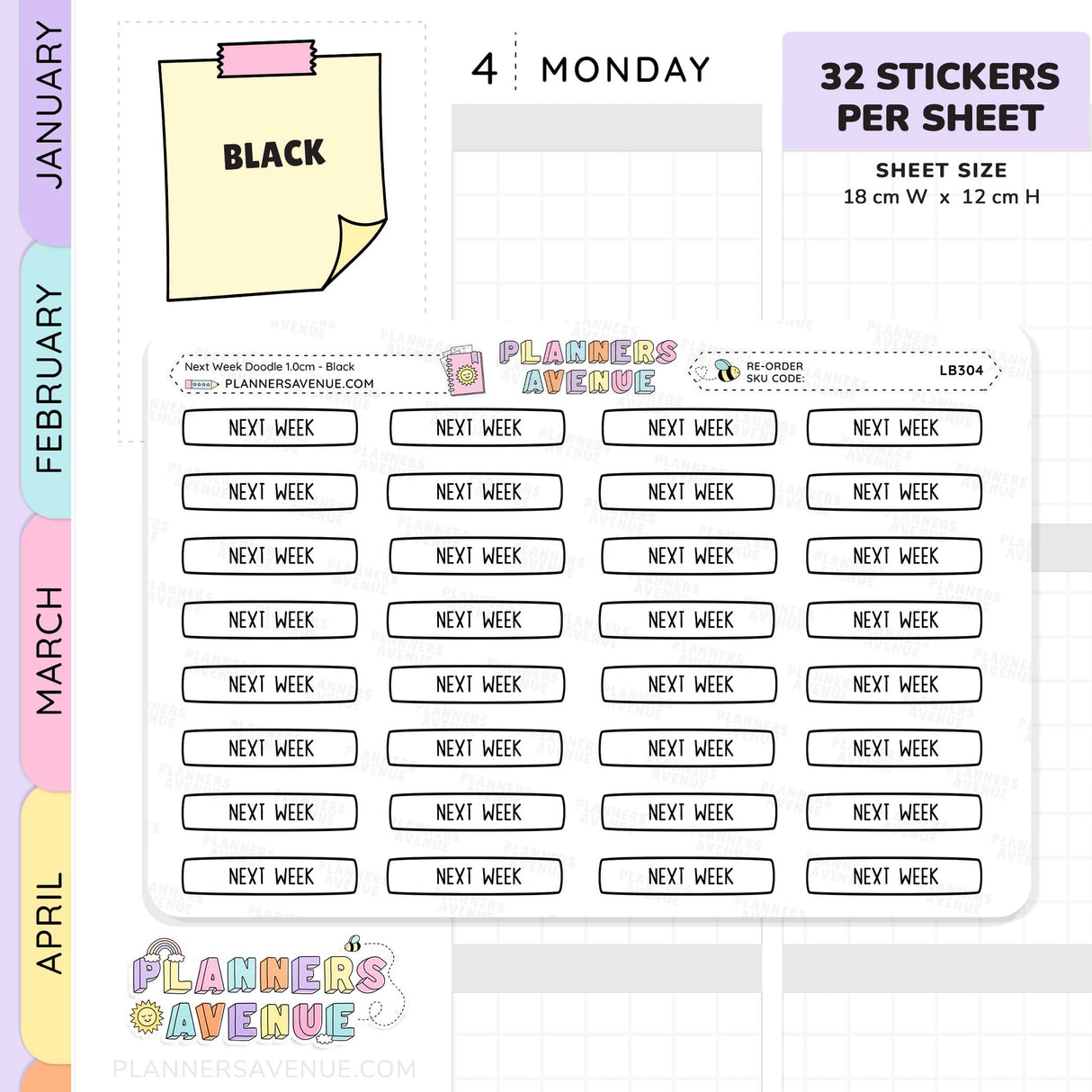 Next Week Planner Stickers