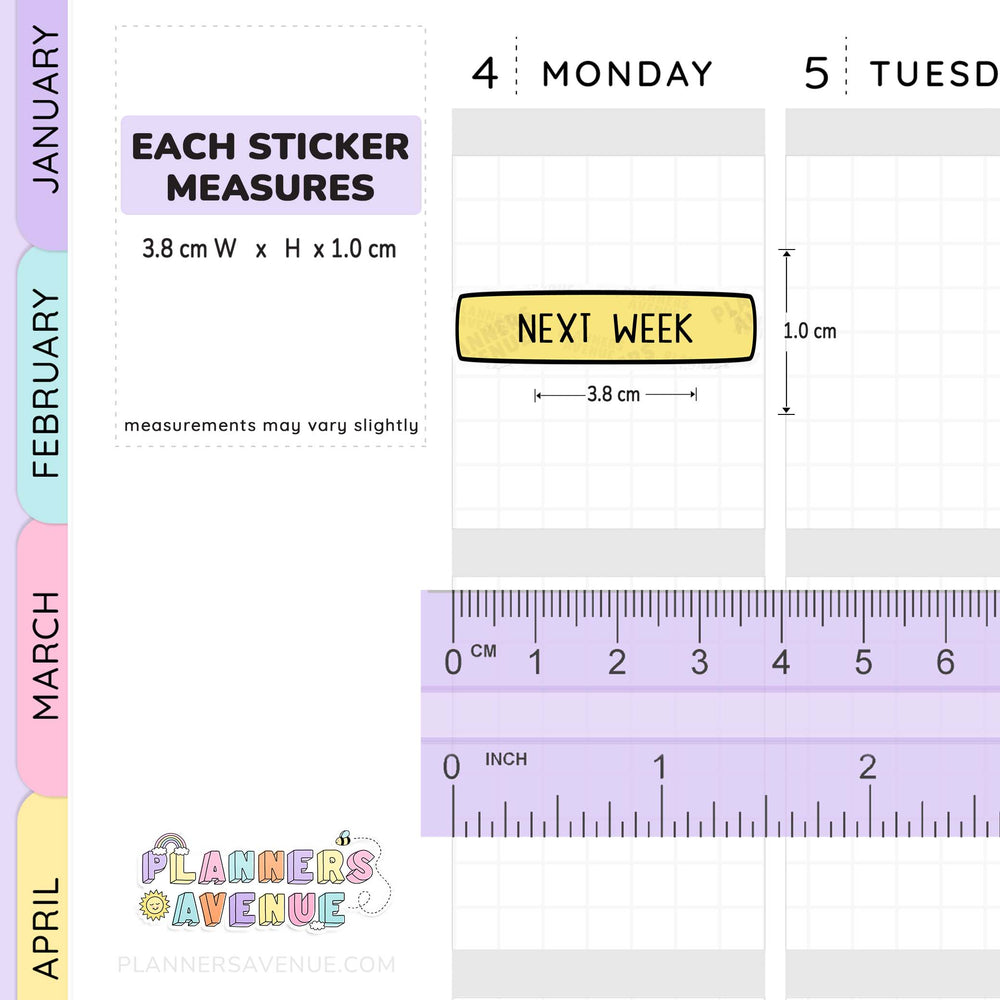 Next Week Planner Stickers