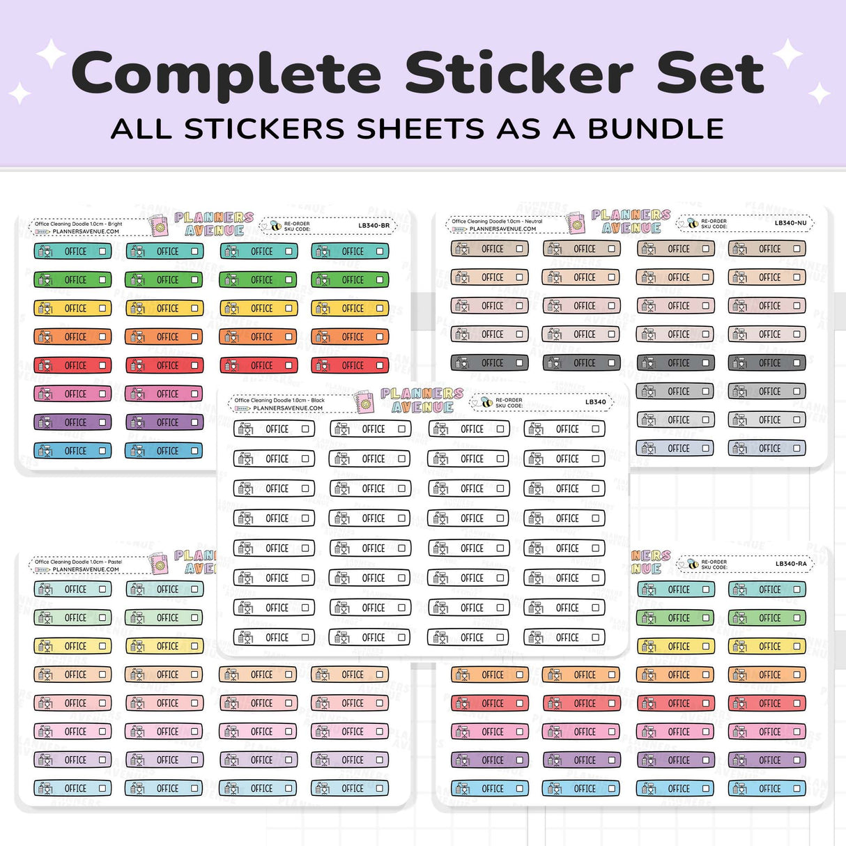 Office Cleaning Planner Stickers