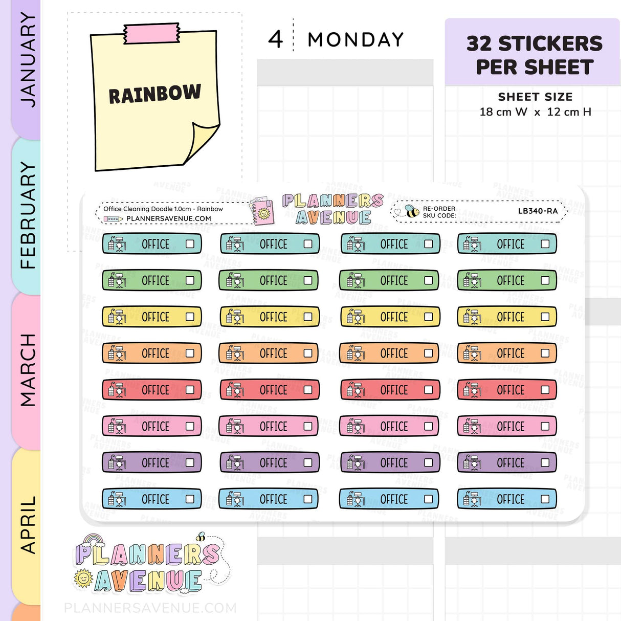 Office Cleaning Planner Stickers