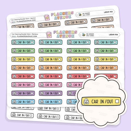 Car Cleaning Planner Stickers