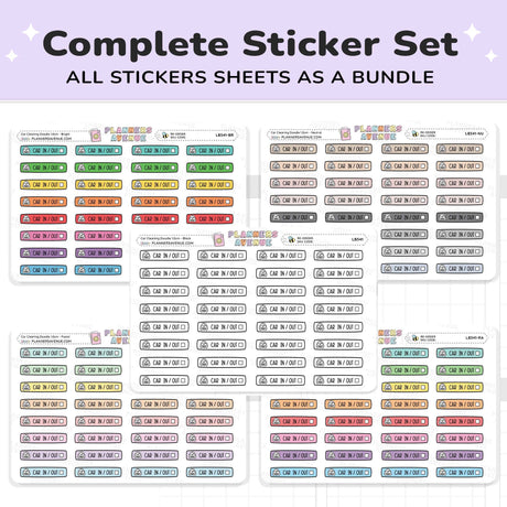 Car Cleaning Planner Stickers