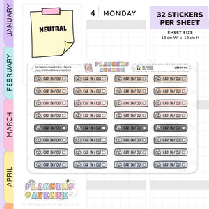 Car Cleaning Planner Stickers