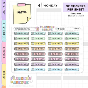 Car Cleaning Planner Stickers