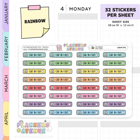 Car Cleaning Planner Stickers