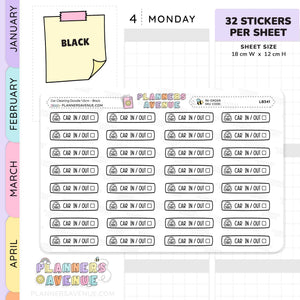 Car Cleaning Planner Stickers