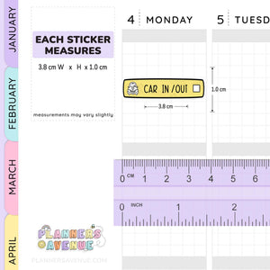 Car Cleaning Planner Stickers