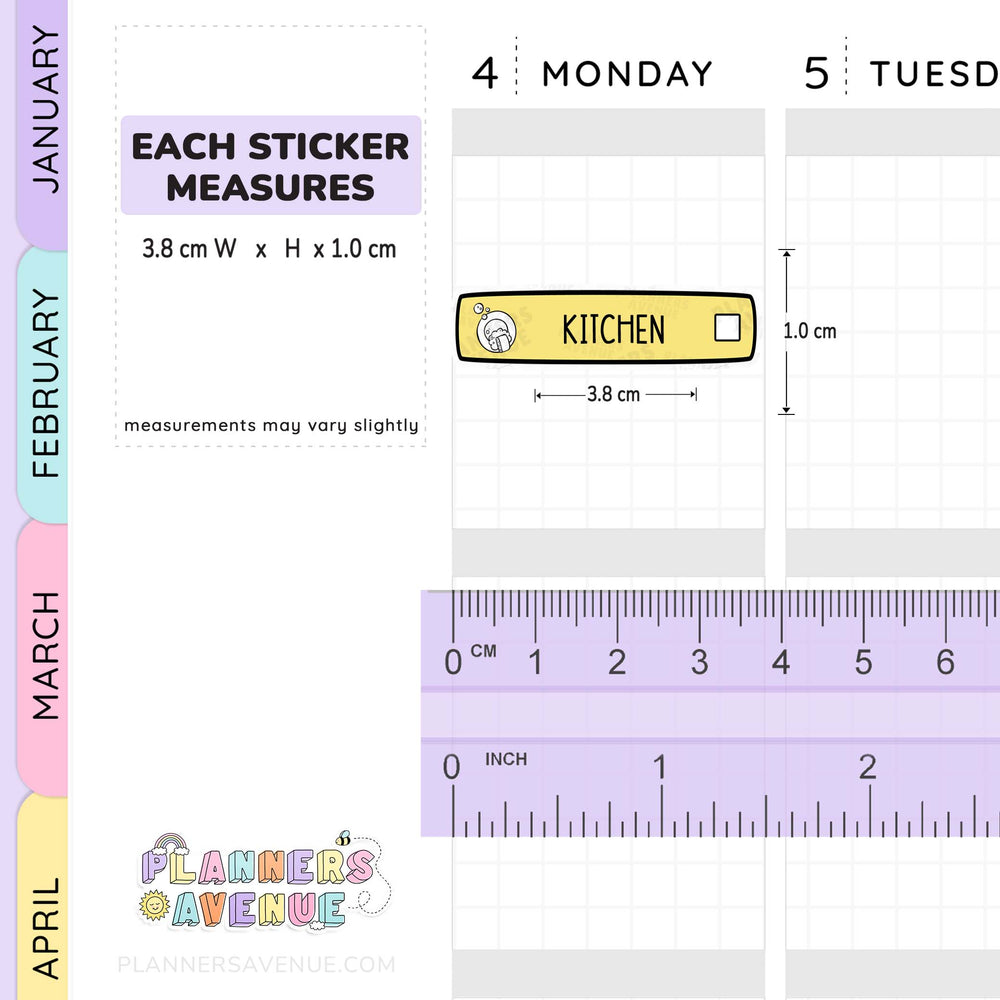 Kitchen Cleaning Planner Stickers