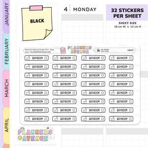 Bathroom Cleaning Planner Stickers