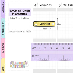 Bathroom Cleaning Planner Stickers