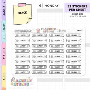 Laundry Cleaning Planner Stickers