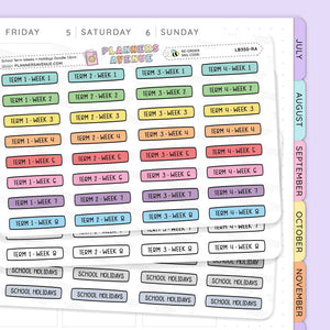School Term Week Planner Stickers