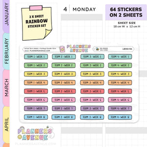 School Term Week Planner Stickers