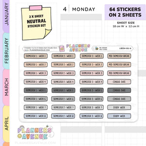 Trimester 1 to 3 with 12 Weeks Planner Stickers