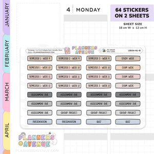 Trimester 1 to 3 with 12 Weeks Planner Stickers