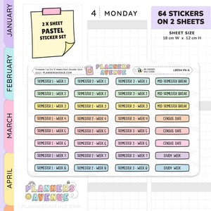 Trimester 1 to 3 with 12 Weeks Planner Stickers