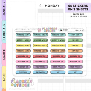 Trimester 1 to 3 with 12 Weeks Planner Stickers