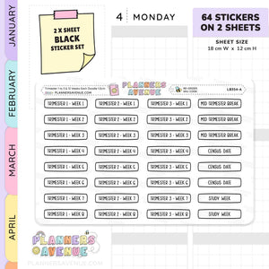 Trimester 1 to 3 with 12 Weeks Planner Stickers