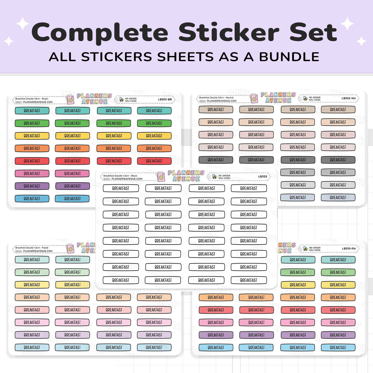 Breakfast Planner Stickers