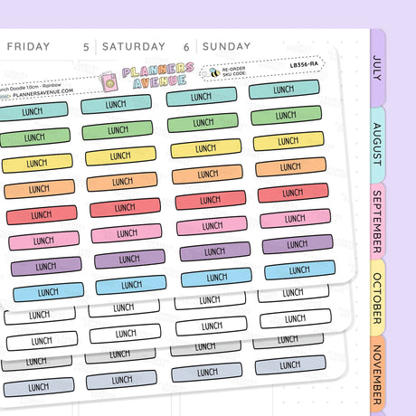 Lunch Planner Stickers