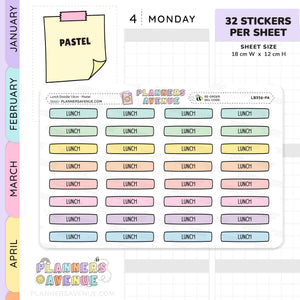 Lunch Planner Stickers