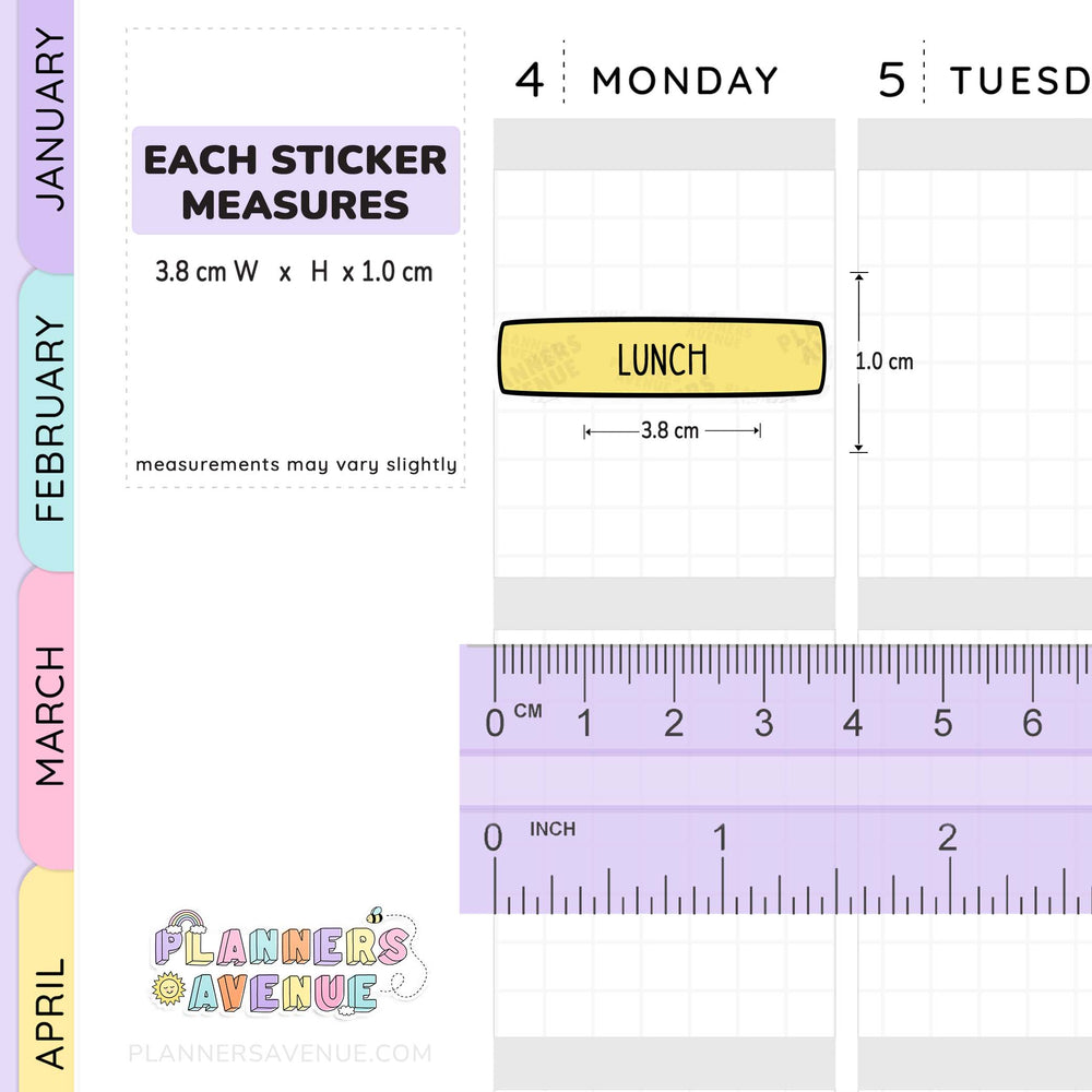 Lunch Planner Stickers