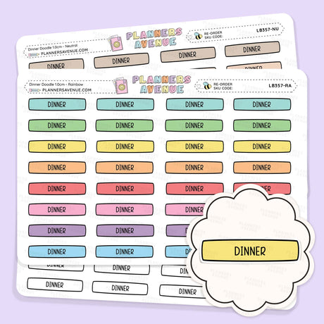 Dinner Planner Stickers