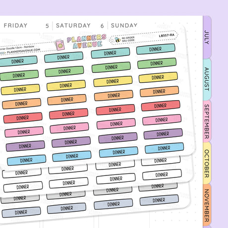 Dinner Planner Stickers