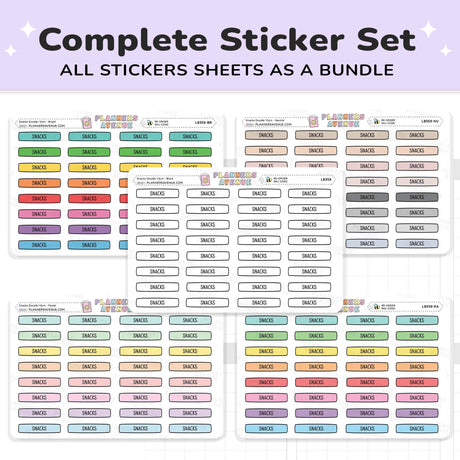 Snacks Planner Stickers