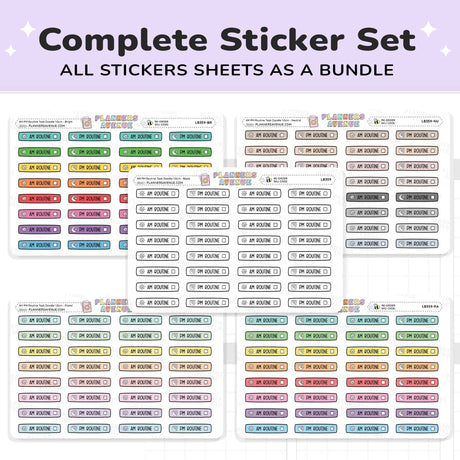 AM PM Routine Planner Stickers