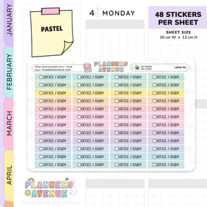 Office Cleaning Task Planner Stickers