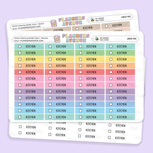 Kitchen Cleaning Task Planner Stickers