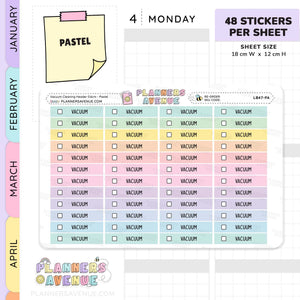Vacuum Cleaning Task Planner Stickers