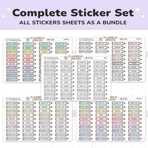 School Event Day Pencil Stickers
