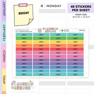 Lunch Header Planner Stickers